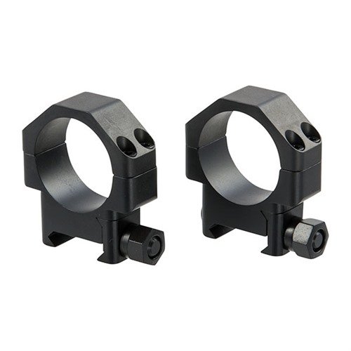 Le anelli TSR-W in acciaio legato offrono un contatto massimo con il mirino, sicurezza contro il rinculo e un design elegante con bordi arrotondati.