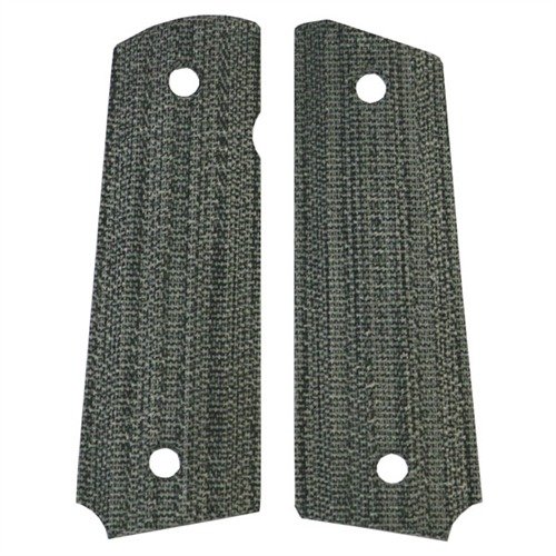 Le impugnature 1911 "GATOR-BACK" in Micarta® offrono un grip confortevole e antiscivolo, con un design unico che resiste ai cambiamenti di temperatura.