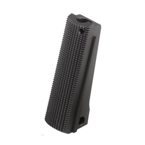 Migliora la tua presa con il mainspring housing 1911 di NIGHTHAWK CUSTOM, dotato di checkering 25 lpi per una stabilità e controllo del rinculo superiori.
