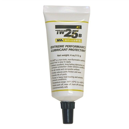 Il MIL-COMM TW25B Grease offre pulizia e lubrificazione superiori per armi in condizioni estreme, proteggendo da sabbia, polvere e corrosione.