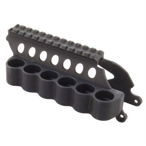 Il portascartucce RECEIVER MOUNT di MESA TACTICAL tiene 6 cartucce da 12 gauge a portata di mano, per ricariche rapide e sicure, con design robusto e leggero.