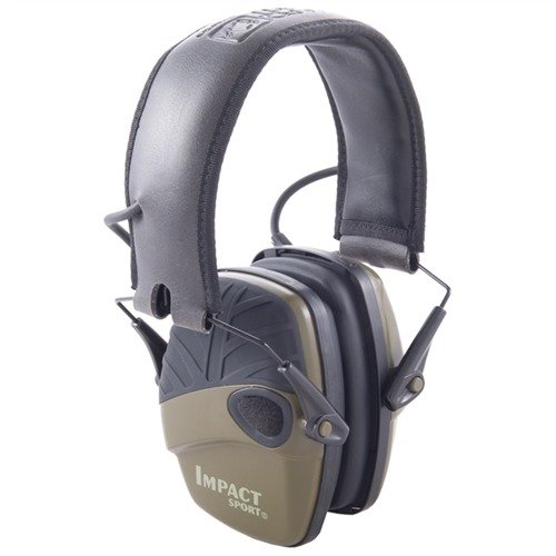 Le cuffie elettroniche Impact Sport di Howard Leight offrono protezione acustica leggera, amplificando conversazioni e comandi mentre bloccano i suoni pericolosi.