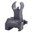 Mirino anteriore ribaltabile 1.3" stile HK a doppia apertura, SS, nero