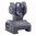 AR-15 mirino posteriore pieghevole regolabile al trizio stile HK nero