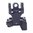 AR-15 mirino posteriore pieghevole regolabile al trizio stile HK nero
