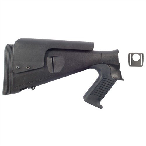 L'URBINO TACTICAL BUTTSTOCK offre comfort e manovrabilità con body armor, con un design ergonomico, riduzione del rinculo e riser per una mira ottimale.