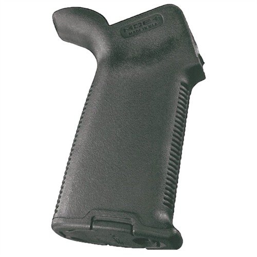 Il MOE+ Grip offre un'impugnatura sicura con rivestimento in gomma antiscivolo, progettato per condizioni avverse, e compatibile con AR-15/M4.