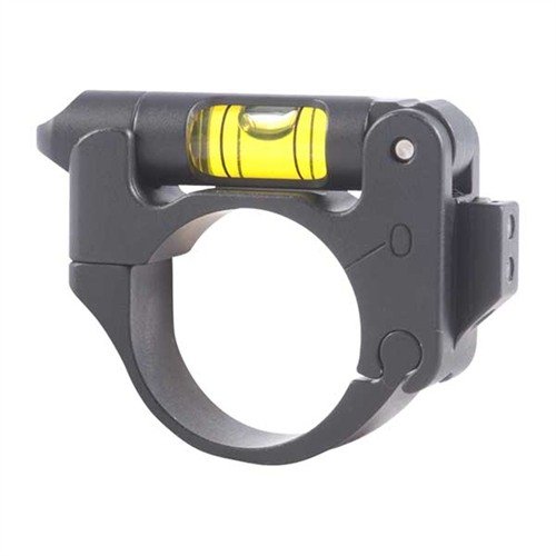 L'Accu/Level si fissa al tubo del mirino per correggere l'errore di inclinazione, migliorando la precisione con un livello a bolla giallo fluorescente.