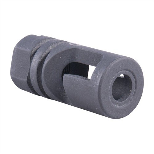 Il compensatore J-TAC47 per AK-47 riduce il rinculo senza aumentare il rumore, con finitura nera opaca e guarnizione in polimero resistente al calore.