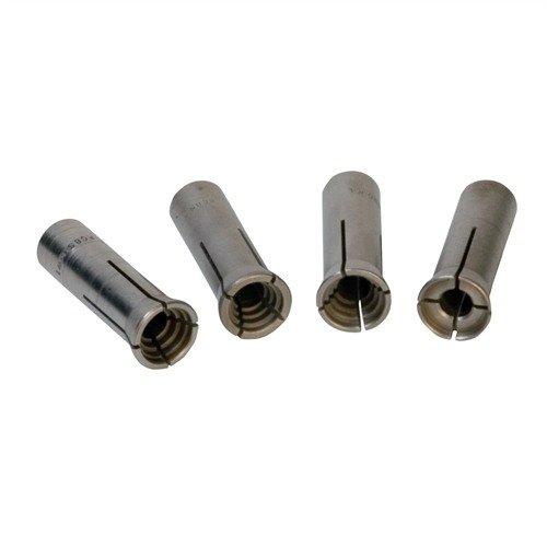 I collet per trimmer RCBS assicurano una presa sicura delle cartucce per un taglio preciso. Compatibili con diverse cartucce, consulta il grafico RCBS per dettagli.