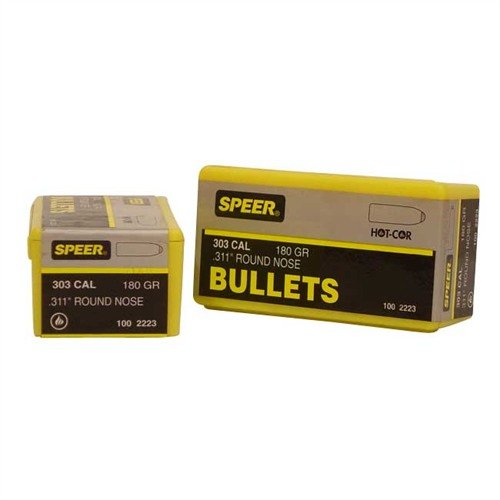 I proiettili Hot-Cor 303 Caliber (0.311") 180gr offrono prestazioni costanti e precisione superiore grazie alla loro costruzione senza vuoti nel nucleo.