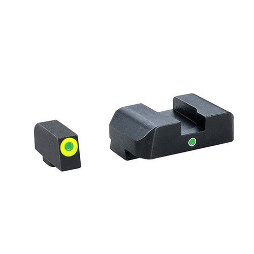 I mirini Pro I-DOT per Glock® offrono un allineamento instinctivo e preciso, visibili in ogni condizione di luce grazie agli inserti in Tritium e contorni luminescenti.