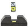 Le mire Ameriglo CAP offrono un inserto tritio verde per un rapido allineamento e una finitura nera resistente alla corrosione, perfette per i modelli Glock.