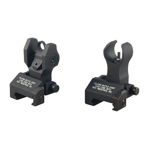 Mirini robusti e flip-up, offrono un backup sicuro per ottiche primarie. Design HK-Style per rapida acquisizione del bersaglio e montaggio su rail Picatinny.