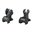 Set mirino anteriore ribaltabile stile HK per AR-15, nero