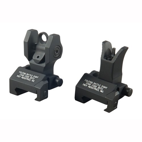 I mirini AR-15 Flip-Up di TROY INDUSTRIES offrono un backup sicuro e robusto, con regolazioni precise e design compatto per un facile utilizzo su qualsiasi rail Picatinny.