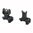 Set di mirini flip-up per AR-15 - Nero
