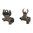 AR-15 Set mirino anteriore flip-up stile HK Dark Earth