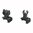 AR-15 Set mirino anteriore pieghevole stile HK con trizio, nero
