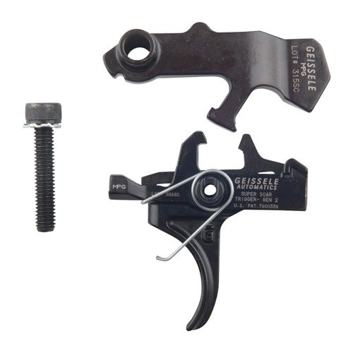 Il Geissele Super SCAR è un grilletto semi-automatico a due stadi, ideale per CQB e lavoro a medio raggio, con un peso di trazione totale di 4.5lbs.