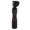 Il monopiede Accu-Shot PRM offre stabilità e regolazione dell'altezza rapida con il 'Quick Knob', compatibile con rail Picatinny e ripiegabile per un uso pratico.