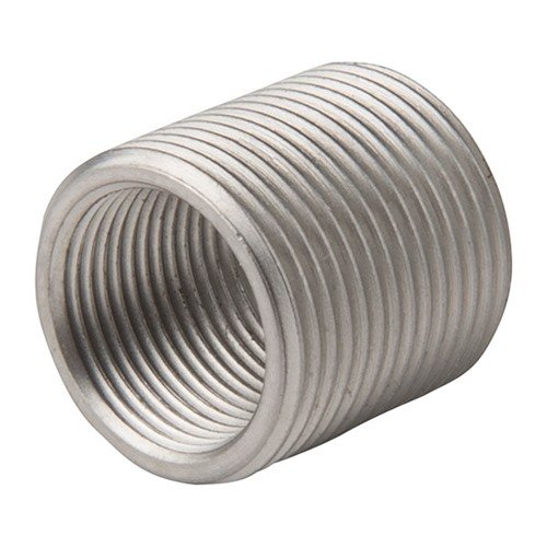 L'adattatore senza spalla 1/2-28 a 5/8-24 in acciaio inox offre un allineamento preciso e un aspetto elegante, garantendo una connessione solida con il dispositivo di bocca.