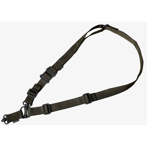 Il MS4 GEN2 DUAL QD SLING di MAGPUL offre un'opzione convertibile da due a un punto, con attacchi QD per una maggiore versatilità e comodità.