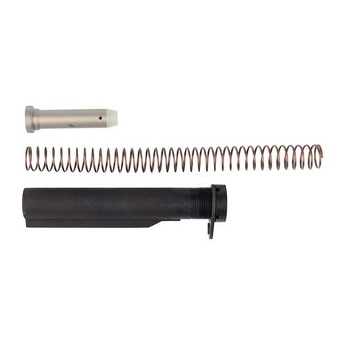 Kit completo per il montaggio di una calciatura regolabile, compatibile con stock Mil-Spec, realizzato in alluminio 7075-T6 e acciaio ad alta resistenza.