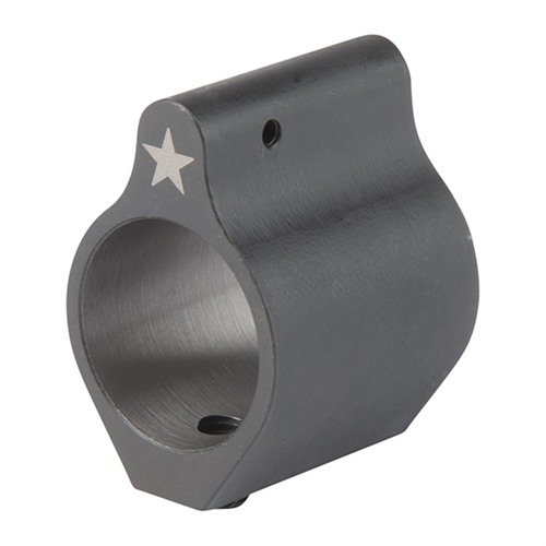 Il gas block low profile AR-15/M16 BCM è realizzato in acciaio di alta qualità, con finitura fosfata e set screws per un montaggio sicuro, perfetto per la maggior parte dei handguards.