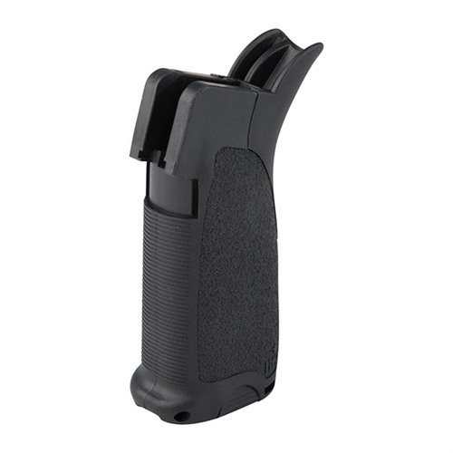 Impugnatura AR-15 MOD-2 Gunfighter in polimero, ergonomica, resistente agli urti, con compartimento nascosto e inserti modulari per personalizzare la presa.
