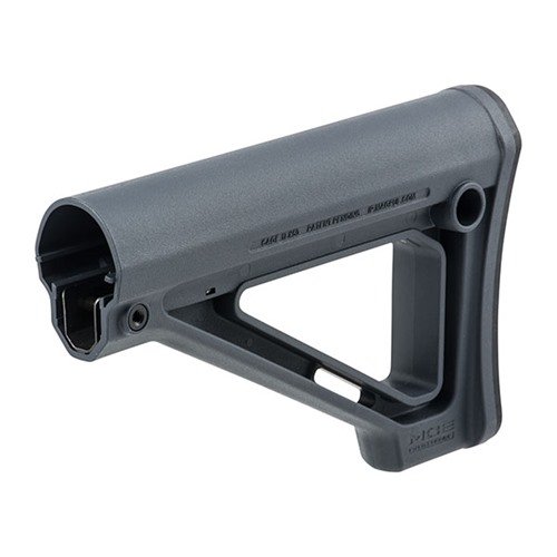 L'AR-15 MOE Fixed Carbine Stock offre un design snello, miglior comfort per il viso, opzioni di attacco per sling e installazione facile senza rimuovere il castle nut.
