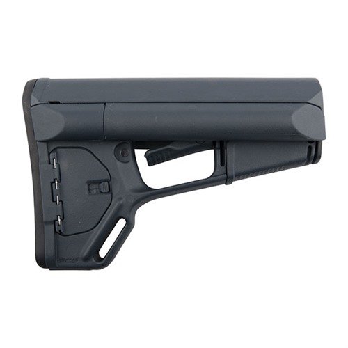 L'ACS Stock di Magpul offre un comfort eccezionale, opzioni di stoccaggio extra e un sistema di bloccaggio duale per un adattamento sicuro e veloce.