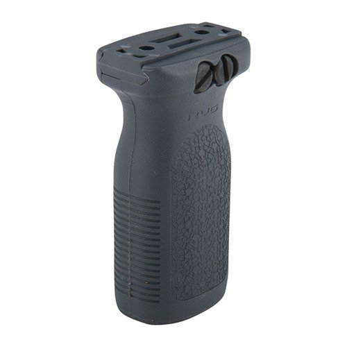 Il grip verticale RVG di MAGPUL è leggero, offre un controllo ottimale dell'arma, ed è compatibile con sistemi Picatinny e forends non scanalati.