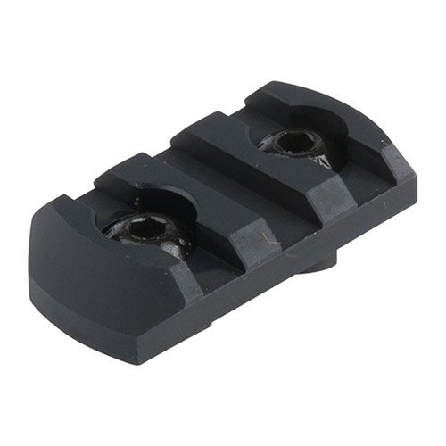 Le sezioni di rail M-LOK in alluminio o polimero consentono di montare accessori Picatinny su handguards, offrendo robustezza e facilità di installazione.