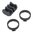 Supporto torcia V-Block con anelli, nero