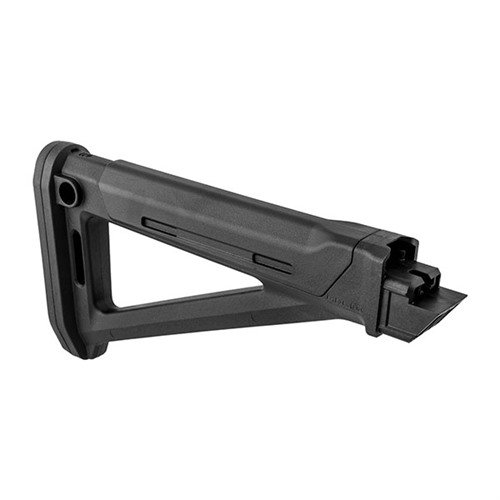 L'AK-47 MOE Stock di Magpul offre una costruzione ottimizzata per fucili a ricevitore stampato, con stoccaggio interno, poggiaguancia regolabile e pad in gomma.