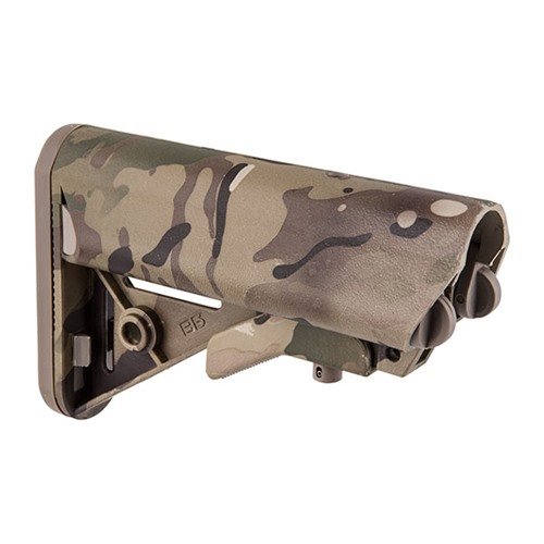Il calcio AR-15 Enhanced SOPMOD offre un miglior cheekweld, scomparti impermeabili per batterie e un design resistente per operazioni stealth e sicure.