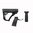 Set furniture con calcio telescopico nero