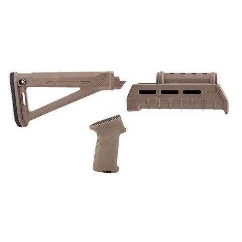 Il kit AK-47 MOE AKM Stock Set M-LOK offre ergonomia migliorata, personalizzazione con Magpul AK Cheek Risers e versatilità di montaggio con M-LOK.