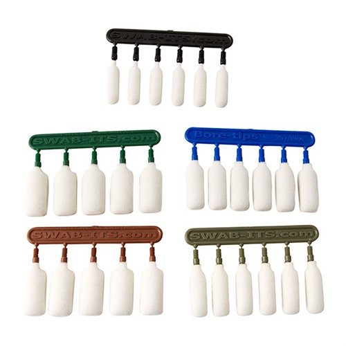 Il pacchetto multi-pack Bore-tips® offre pulizia precisa e riutilizzabile per calibri .22, .30, 9mm, .40 e .45, senza patch e con adattamento perfetto nel tubo.