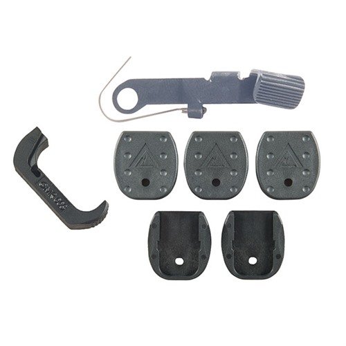 Il pacchetto Vickers Glock offre un rilascio del caricatore esteso, piastre di base antiscivolo e un pad per il pollice riprogettato per ricariche rapide e affidabili.