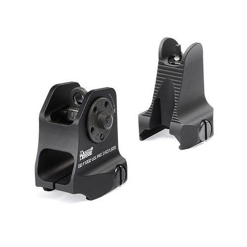 Il set di mirini AR-15 Daniel Defense, in alluminio di alta qualità, offre precisione, durabilità e compatibilità con ottiche reflex e luci compatte.