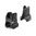 Set di mire fisse leggere per AR-15 nere