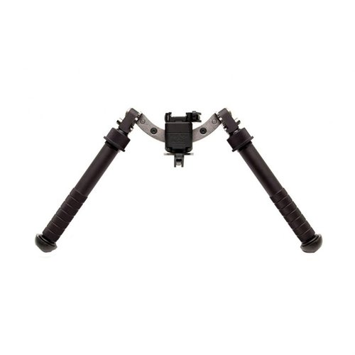 Il bipiede 5-H Atlas offre un'altezza regolabile da 5 a 10,2 pollici, 5 posizioni delle gambe e costruzione in alluminio 6061-T6, ideale per ogni rail Picatinny.