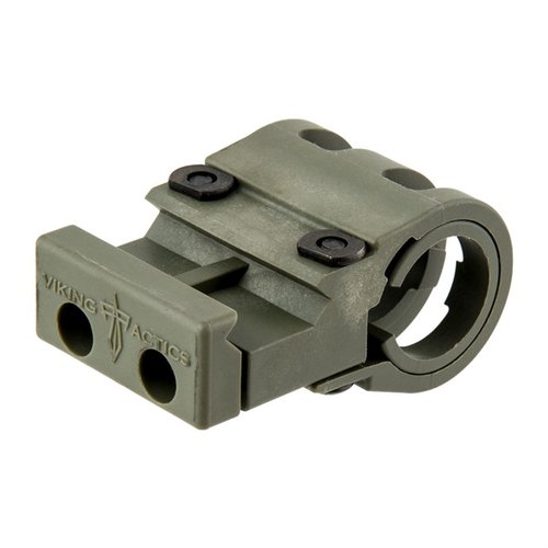 Il LIGHT MOUNT VIKING TACTICS offre un design offset per un facile accesso agli interruttori, è leggero, resistente e si adatta a luci da 0,80" a 1" di diametro.