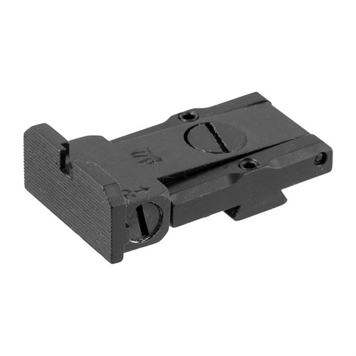 Mirino posteriore completamente regolabile L.P.A. SIGHTS, design a profilo basso, compatibile con i tagli per mirini Bo-Mar, per una precisione ottimale.