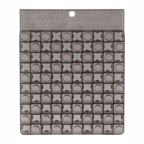 Il Lyman Loading Block è un accessorio essenziale per l'organizzazione e la velocità, supportando 50 cartucce di fucile o pistola da .22 a .45 in plastica resistente.