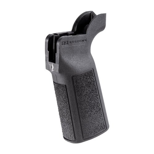 Il Type 23 P-Grip offre un upgrade facile per il grip standard dell'AR15, migliorando l'ergonomia e l'indice del grilletto grazie all'angolo verticale e al tang esteso.