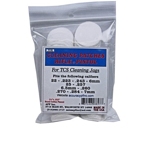 I TCS CLEANING PATCHES, realizzati in 100% cotone flanella, offrono una vestibilità ottimale per una vasta gamma di armi, garantendo una pulizia efficace e precisa.