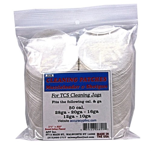 Le TCS CLEANING PATCHES, in 100% cotone flanella, offrono una vestibilità perfetta per una vasta gamma di armi, garantendo pulizia e prestazioni ottimali.